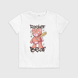 Детская футболка Медведь рокер