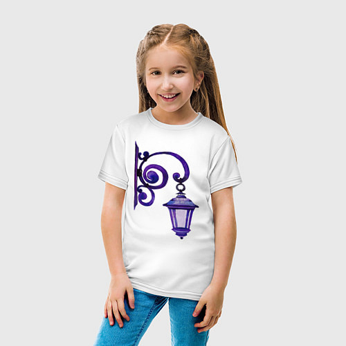 Детская футболка Фиолетовый фонарь / Белый – фото 4