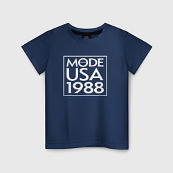 Футболка хлопковая детская Depeche Mode - Mode usa 1988, цвет: тёмно-синий