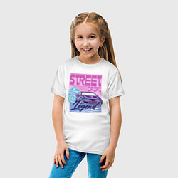 Футболка хлопковая детская Street drift, цвет: белый — фото 2