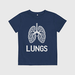 Футболка хлопковая детская Легкие пиксельные, цвет: тёмно-синий