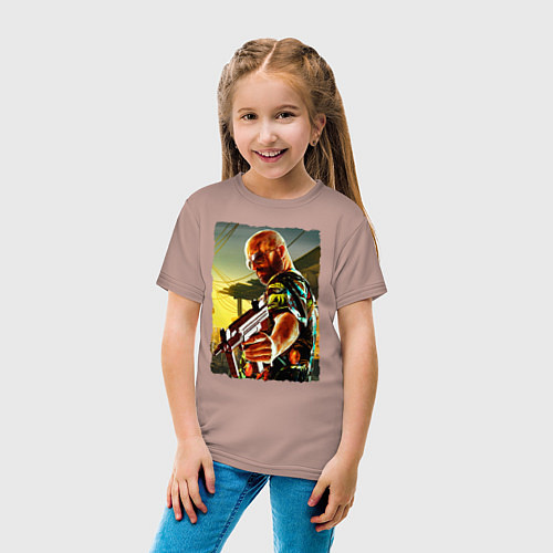 Детская футболка Max Payne / Пыльно-розовый – фото 4