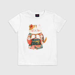 Детская футболка Кошечка в кимоно