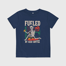 Детская футболка Fueled by iced coffee