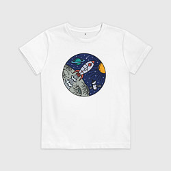 Детская футболка Rocket space