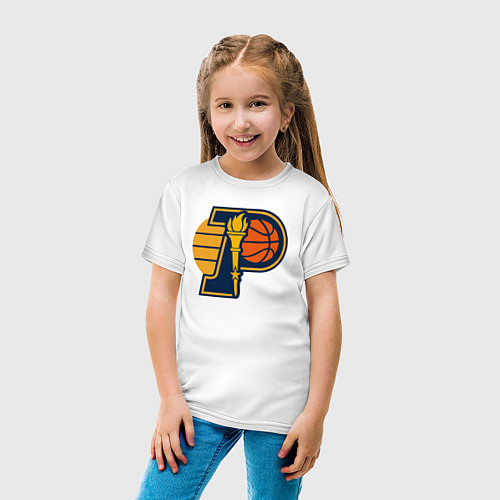 Детская футболка Indiana Pacers fire / Белый – фото 4