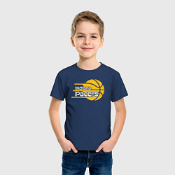 Футболка хлопковая детская Indiana Pacers basketball, цвет: тёмно-синий — фото 2
