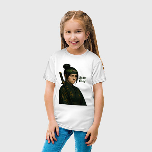 Детская футболка Билли Айлиш ниндзя / Белый – фото 4