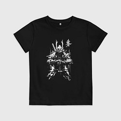 Футболка хлопковая детская Ронин призрак Цусимы, цвет: черный