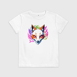 Детская футболка Лисица киберпанк