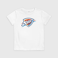 Футболка хлопковая детская SGA Oklahoma, цвет: белый