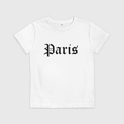 Футболка хлопковая детская Paris - France, цвет: белый