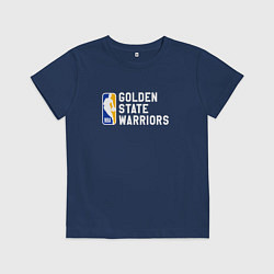 Футболка хлопковая детская Голден Стэйт Уорриорз - баскетбол, цвет: тёмно-синий