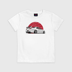 Футболка хлопковая детская Nissan Skyline art, цвет: белый