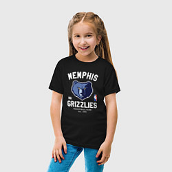 Футболка хлопковая детская Memphis Grizzlies - NBA team, цвет: черный — фото 2