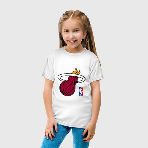 Детская футболка Майами Хит - команда НБА / Белый – фото 4