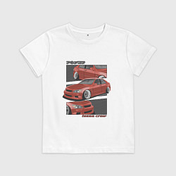 Футболка хлопковая детская Toyota Altezza - Lexus IS300 Японский Стиль, цвет: белый