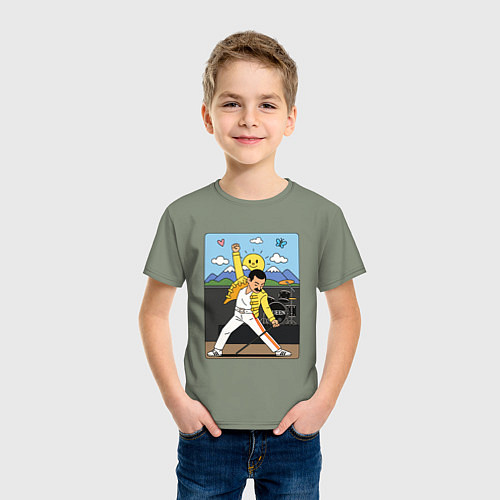 Детская футболка Фредди Меркьюри мультяшный стиль / Авокадо – фото 3
