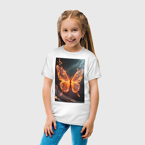 Детская футболка Огненная бабочка / Белый – фото 4