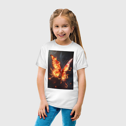 Детская футболка Огненная бабочка / Белый – фото 4