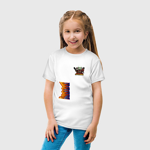 Детская футболка Doom персонаж из игры / Белый – фото 4