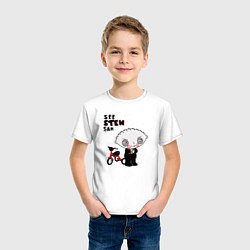 Футболка хлопковая детская Пила Стьюи, цвет: белый — фото 2