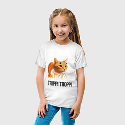 Футболка хлопковая детская Trippi Troppi Brainrot, цвет: белый — фото 2