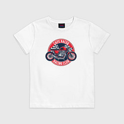 Футболка хлопковая детская Cafe racer, цвет: белый