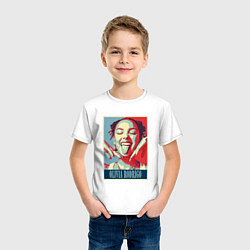 Футболка хлопковая детская Улыбка Оливии Родриго, цвет: белый — фото 2