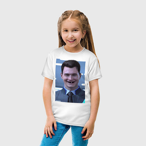 Детская футболка Коннор мем / Белый – фото 4