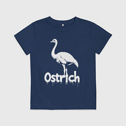 Детская футболка Страус в стиле граффити