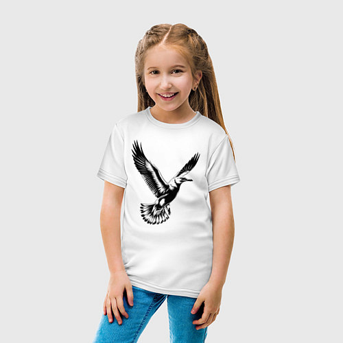 Детская футболка Полет чайки / Белый – фото 4