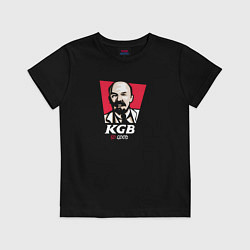 Футболка хлопковая детская Ленин KGB so good, цвет: черный