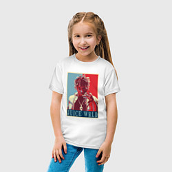 Футболка хлопковая детская Джус Ворлд, цвет: белый — фото 2