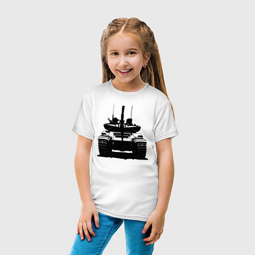 Детская футболка Черный танк / Белый – фото 4