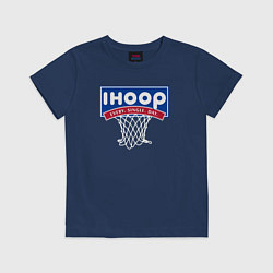 Футболка хлопковая детская I hoop every day, цвет: тёмно-синий