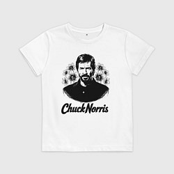 Детская футболка Чак Норрис в цветах