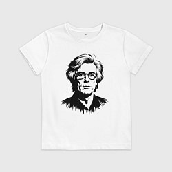 Детская футболка Энди Уорхол черный портрет