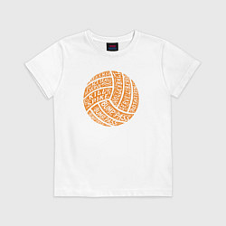 Детская футболка Volleyball words