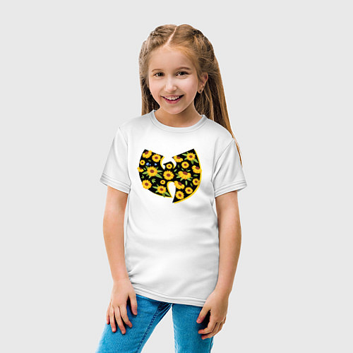 Детская футболка Wu-Tang flowers / Белый – фото 4