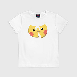 Футболка хлопковая детская Wu-tang Pikachu, цвет: белый