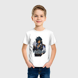 Футболка хлопковая детская Кейа Genshin Impact, цвет: белый — фото 2