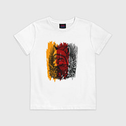 Детская футболка Лис в зимней шапке