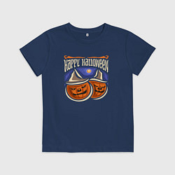 Футболка хлопковая детская Классного хэллоуина, цвет: тёмно-синий