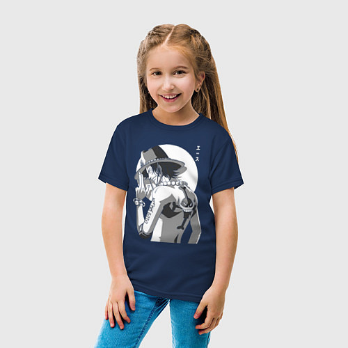 Детская футболка One piece Луффи взрослый / Тёмно-синий – фото 4