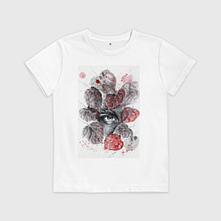 Футболка хлопковая детская Открой свои глаза, цвет: белый