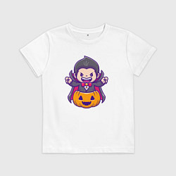 Детская футболка Дракула в тыкве