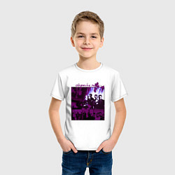 Футболка хлопковая детская Depeche Mode in violet, цвет: белый — фото 2