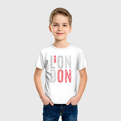 Футболка хлопковая детская Поверни на Лондон, цвет: белый — фото 2