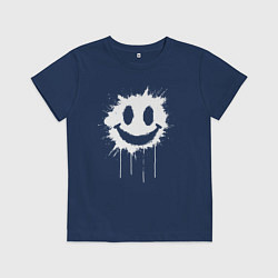 Детская футболка Смайл белой краской